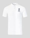 Adults 26/27 Essentials Crest Short Sleeve Polo - White