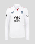 Womens 26/27 England Cricket Test Pro Long Sleeve Shirt - White