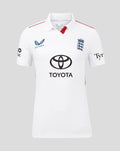 Womens 26/27 England Cricket Test Pro Short Sleeve Shirt - White