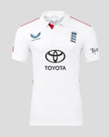 Mens 26/27 England Cricket Test Pro Short Sleeve Shirt - White