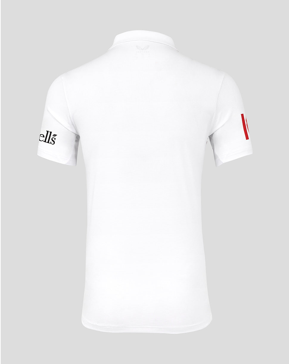 Mens 26/27 England Cricket Test Pro Short Sleeve Shirt - White